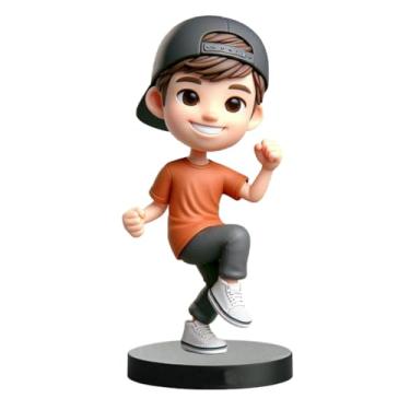 Imagem de Bobblehead dinâmico personalizado para jovens adultos feito à mão a partir da sua foto, presente atencioso para jovens amigos do sexo masculino irmãos decoração de quarto lembrança celebrando estilo