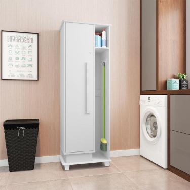 Imagem de Armário Multiuso Escritório Lavanderia Quarto 1 Porta Caribe Branco