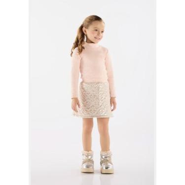 Imagem de Conjunto Infantil com Blusa em Ribana e Saia Matelassê Up Baby, 2