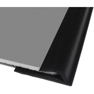 Imagem de Tira De Plástico Para Carpete, Bordas De Acabamento Extra Longas, Perfil Decorativo De 3,5cm De Largura Bar Para Piso De Vinil, Fácil De Cortar & Instalar, Black, Length-2m(6.5ft)