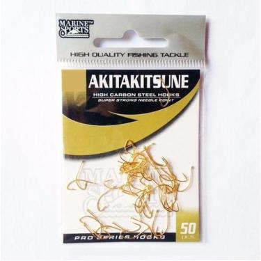 Imagem de Anzol Marine Sports Akita-Kitsune Gold Vários Tamanhos - 50 Peças, 4