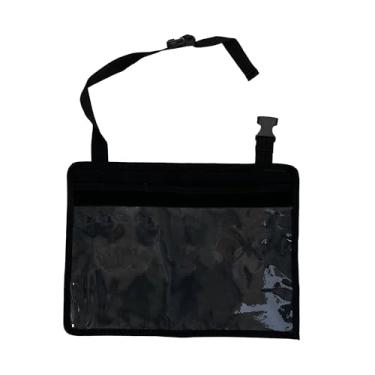 Imagem de Suporte de placa de licença com alça para pendurar, bolsa para etiqueta de test drive, capa de moldura de placa de revendedor, para carro SUV caminhão (preto, 3)