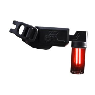 Imagem de simhoa Lanterna traseira de bicicleta, luz de bicicleta ajustável, luz noturna de advertência, lanterna traseira de bicicleta para viagens, ciclismo, Vermelho