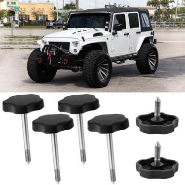 Imagem de Jerbor Maçaneta Da Estrutura Janela Capota Flexível Para Jeep Wrangler, Parafusos Das Maçanetas Moldura Porta Com Pino Wrangler Jk 2007-2018