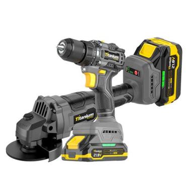 Imagem de Conj. Parafusadeira e Furadeira 21V + Esmerilhadeira 21V Motor Tipo Br