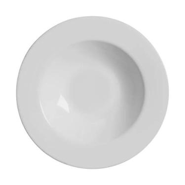 Imagem de Conjunto com 6 Pratos Fundo Branco Liso Ø25cm - Alleanza Cerâmica