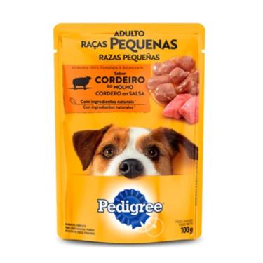 Imagem de Ração Úmida Pedigree Adulto Raças Pequenas Cordeiro Sachê 100g