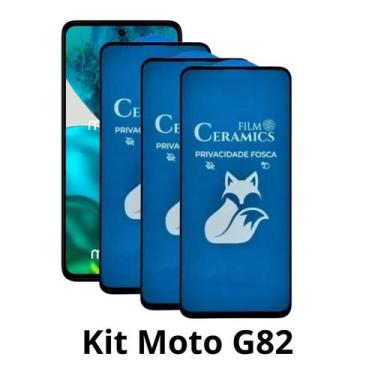 Imagem de Kit 3x Películas Fosca Privacidade para Moto G82 Anti Espião - NoBrand