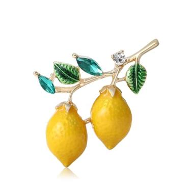 Imagem de Broche 3D de esmalte de morango doce para mulheres broche de morango vermelho broches de frutas moda delicada fruta lapela broche distintivo joias presente, Large, Liga de aço, Zircônia cúbica