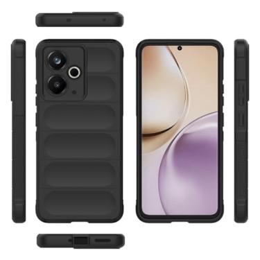 Imagem de Elubugod Capa compatível com Realme 14T 5G, compatível com Realme 14 5G RMX5075 RMX5078 TPU macio silicone capa protetora preta