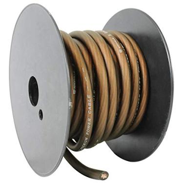 Imagem de Rockville R8G25B Cabo de alimentação/aterramento de 8 metros de calibre 8, cobre livre de oxigênio, revestimento de PVC durável, instalação flexível, para amplificadores de áudio de carro e subwoofers