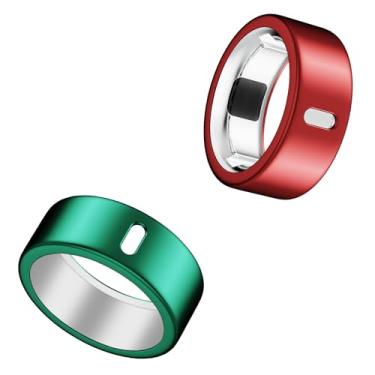 Imagem de Capa compatível com Oura Ring 4/Gen 3 Horizon/Gen 3 Heritage, carrega diretamente, capa protetora de dedo com anel elástico polido de TPU ultrafino para treino, academia, mulheres, homens - vermelho +