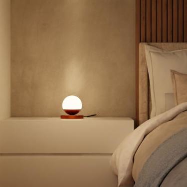 Imagem de Luminaria De Mesa Abajur Decorativo Quarto Dormitorio Casal Solteiro Infantil Lampada Inclusa (Cobre Globo Fosco)