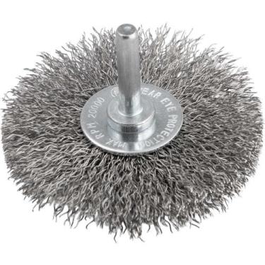 Imagem de Escova circular 3" cerdas em aço inox 20.000/min com haste 1/4" VONDER