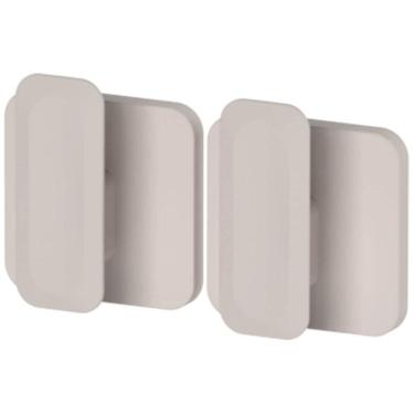 Imagem de Conjunto 2 Ganchos de Parede Cabideiro 8,5cm Bege Eleve Ou Suporte Multiuso