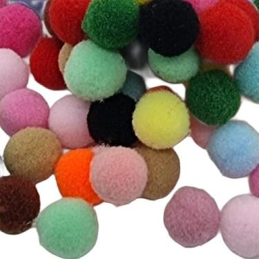 Imagem de Pompom poliéster 10mm para Laços Tiaras Roupas e Artesanatos com 100 u