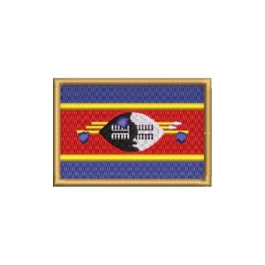 Imagem de BP0441-001 Bandeira Suazilândia Patch Bordado 7,5×5,0cm (D-Arquivo Matriz para bordar.)