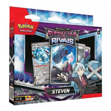 Imagem de Pokémon Box Batalha de Rivais Steven 60 Cartas 10-10156-102 35251 - Copag