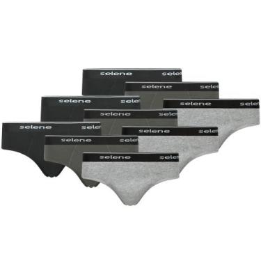 Imagem de Kit Com 9 Cuecas Lisa Adulto De Algodão Modelo Slip Tradicional Normal