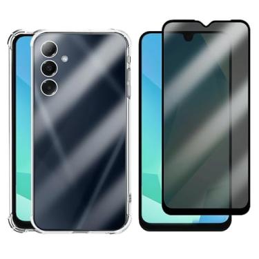 Imagem de Kit Capa Capinha Case + Película De Vidro 3D Privacidade Anti Spy Para Samsung Galaxy A16