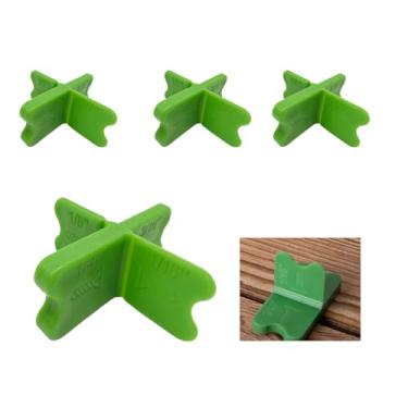 Imagem de Espaçadores de deck de 4 peças com 4 espessuras (1/40.6 cm, 1/20.3 cm, 3/40.6 cm, 1/10.2 cm), braçadeira de plástico durável para decks compostos tratados com pressão