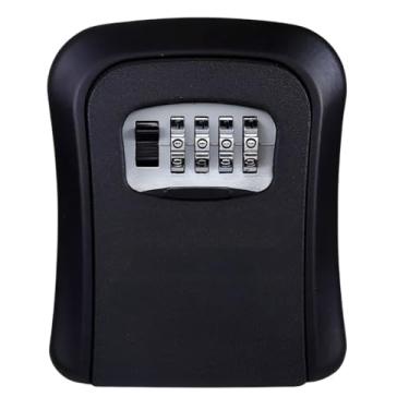 Imagem de MINI COFRE DE PAREDE GUARDA DINHEIRO JOIAS CHAVES OBJETOS PEQUENOS SENHA DISCRETO CASA APARTAMENTO(Preto)