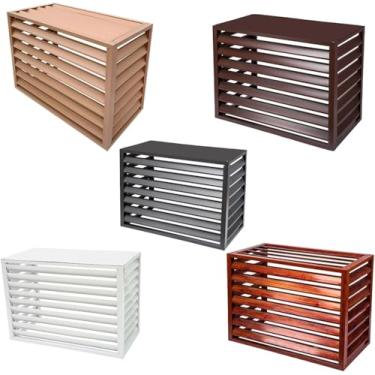 Imagem de Tampa De Alumínio Para Ar Condicionado E Bomba De Calor Para Unidade Externa Varanda Externa Armazenamento Com Venezianas Ar Condicionado Tela De Privacidade Respirável, Bronze