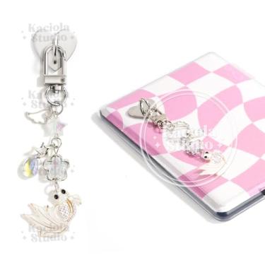 Imagem de Kaciola Correntes de berloque para Kindle, pingente de estrela koi branca fofo e-reader pulseiras de telefone acessórios presente para leitores amantes de livros mulheres e homens, pingentes