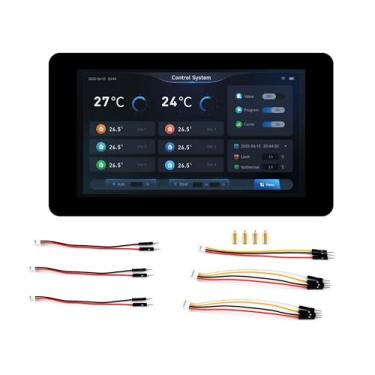 Imagem de Placa de desenvolvimento de tela sensível ao toque ESP32-S3 de 7 polegadas, ESP32 com tela, 1024 × 600, processador LX7 dual-core de 32 bits, até 240 MHz, suporta WiFi e Bluetooth, antena integrada