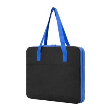 Imagem de MERIGLARE Estojo organizador de carrinhos de brinquedo portátil com 52 compartimentos, estojo de feltro leve e fácil de transportar para crianças, carrinhos, Preto