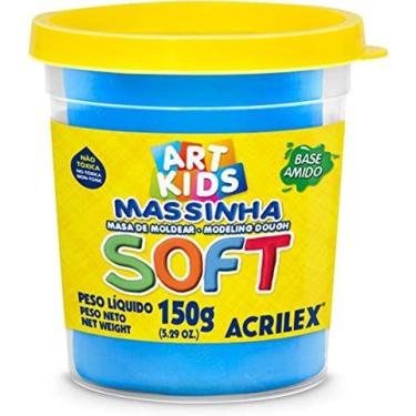 Imagem de Massinha De Modelar Soft Acrilex Pote 150g Azul Ref. 109