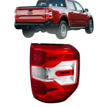 Imagem de labwork Lâmpada traseira de substituição para Maverick Lariat 2022-2023 Lente vermelha Luz de freio lateral do passageiro externo NZ6Z13404B FO2801289