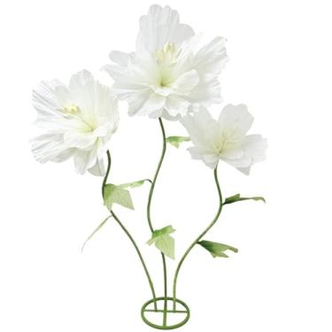 Imagem de Flores gigantes, decorações artificiais grandes, arranjos de flores falsas, decoração floral falsa para casa, escritório, recepção de casamento, festa de aniversário, fotografia, adereços, vitrines de
