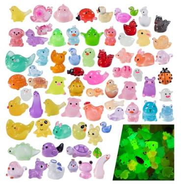 Imagem de Teenzee 72 estilos de mini animais de resina, 72 peças, variedades de animais pequenos, estatuetas pequenas em miniatura para micro jardim de fadas, acessórios de paisagem, decoração de esconder