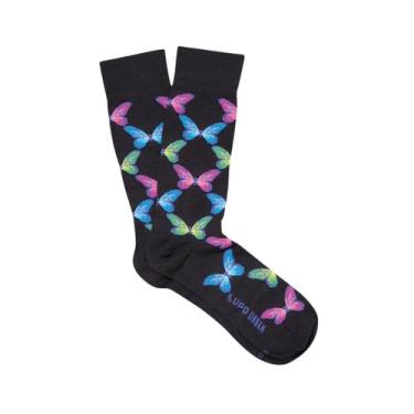 Imagem de Meia Lupo Urban Borboletas 16905-067, Preto, G