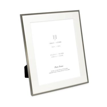 Imagem de Isaac Jacobs Moldura de metal estanho, 25 x 30 cm (fosco 20 x 25 cm), moldura de metal clássica feita para mesa e exibição suspensa, decoração de casa e escritório, galeria de fotos, arte de parede