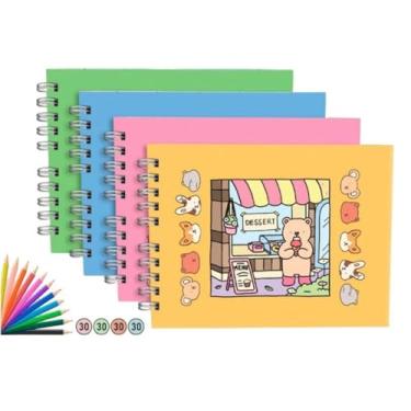 Imagem de Caderno de Pintar Antiestresse 50 Folhas Livro De Pintura Desenhos Para Colorir Com Animais Fofinhos E Ilustrações Divertidas, Livro de Colorir Antiestresse para Adultos – Desenhos Fofos e Ilustrações Divertidas para Relaxar, Terapia de Colorir, Passatempo Criativo e Alívio do Estresse