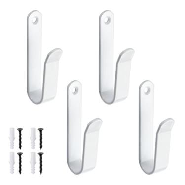 Imagem de Eagles Clipes de montagem na parede de snowboard, suporte horizontal para snowboard / armazenamento/exibição para pranchas de surf, skis, casa, garagem (126-branco-4 unidades)