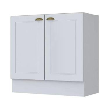 Imagem de Balcão 2 Portas 80cm Americana Branco - Móveis Henn Branco
