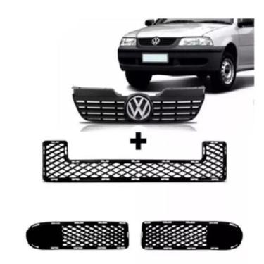 Imagem de Grade Radiador + Milha S/Furo Gol Parati Saveiro G3 Fase 1