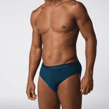 Imagem de Cueca Lupo Slip Algodão com Elastano 485-003, Marinho, G