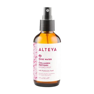 Imagem de Alteya Organics Tônico facial Rose Water – com peptídeos de colágeno e ácido hialurônico – névoa facial hidratante para pele antienvelhecimento, firmeza e radiante – 120 ml