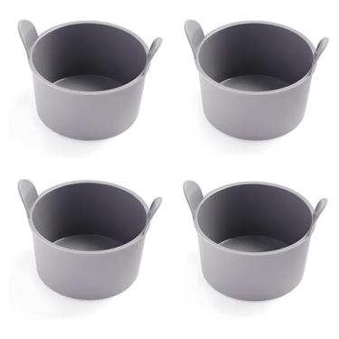 Imagem de 4 PCS Air Fryer Egg Poacher, Formas de Ovos de Fritadeira de Ar, Moldes de Microondas para Caçadores de Ovos, Copos de Caçadores de Ovos, Caçadores de Ovos de Fritadeira De Ar, (Cinza)