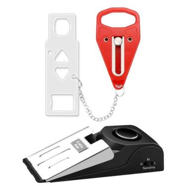 Imagem de Conjunto de alarme de fechadura e batente de porta Rerishom Portable 1