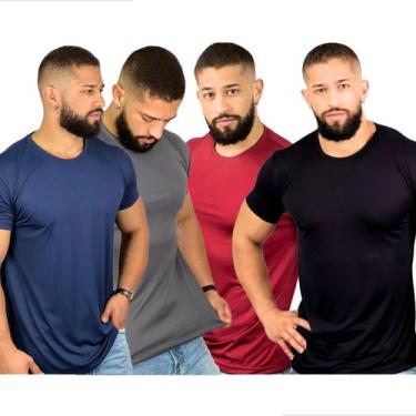 Imagem de Kit 4 Camisa Masculina Dry Fit Antiodor Academia Passeio Uv - LaBela, 