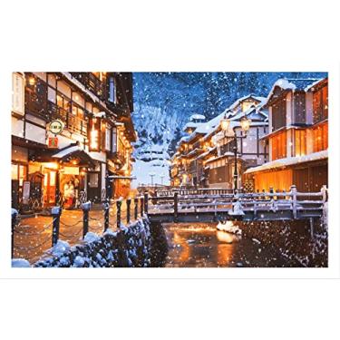 Imagem de Pintoo Jigsaw Puzzles 1000 Piece for Adults - Ginzan Onsen Hot Spring, Japan Beautiful Plastic Puzzle for Home Decor Zero Dust Easy Storage [H2682]