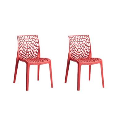 Imagem de Conjunto com 2 Cadeiras Gruvyer Vermelho Fratini