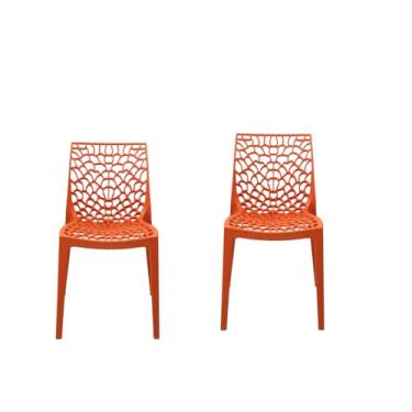 Imagem de Conjunto com 2 Cadeiras Gruvyer Laranja Fratini