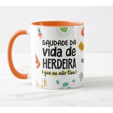 Imagem de Caneca Vida de Herdeira Int Laranja