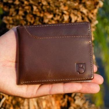 Imagem de Carteira Masculina Grande + Porta Cartão Couro Legítimo RFID-Masculino